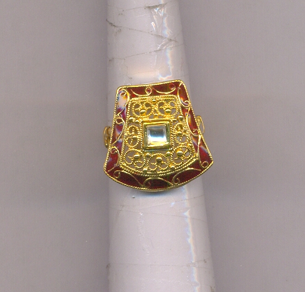 GOLD RING LADIES ANTIQUE FANCY