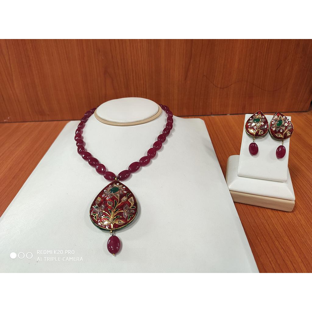 DIAMOND SET PENDENT POLKI