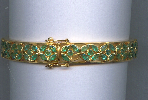 GOLD BANGLE REALSTONE