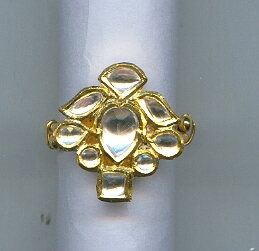 GOLD RING LADIES KUNDAN