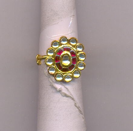GOLD RING LADIES KUNDAN
