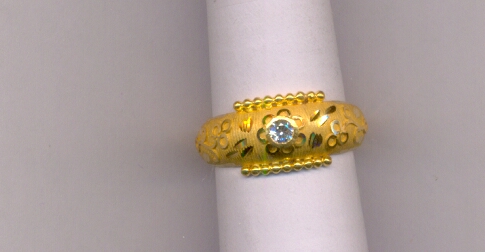 GOLD RING LADIES PLAIN FANCY