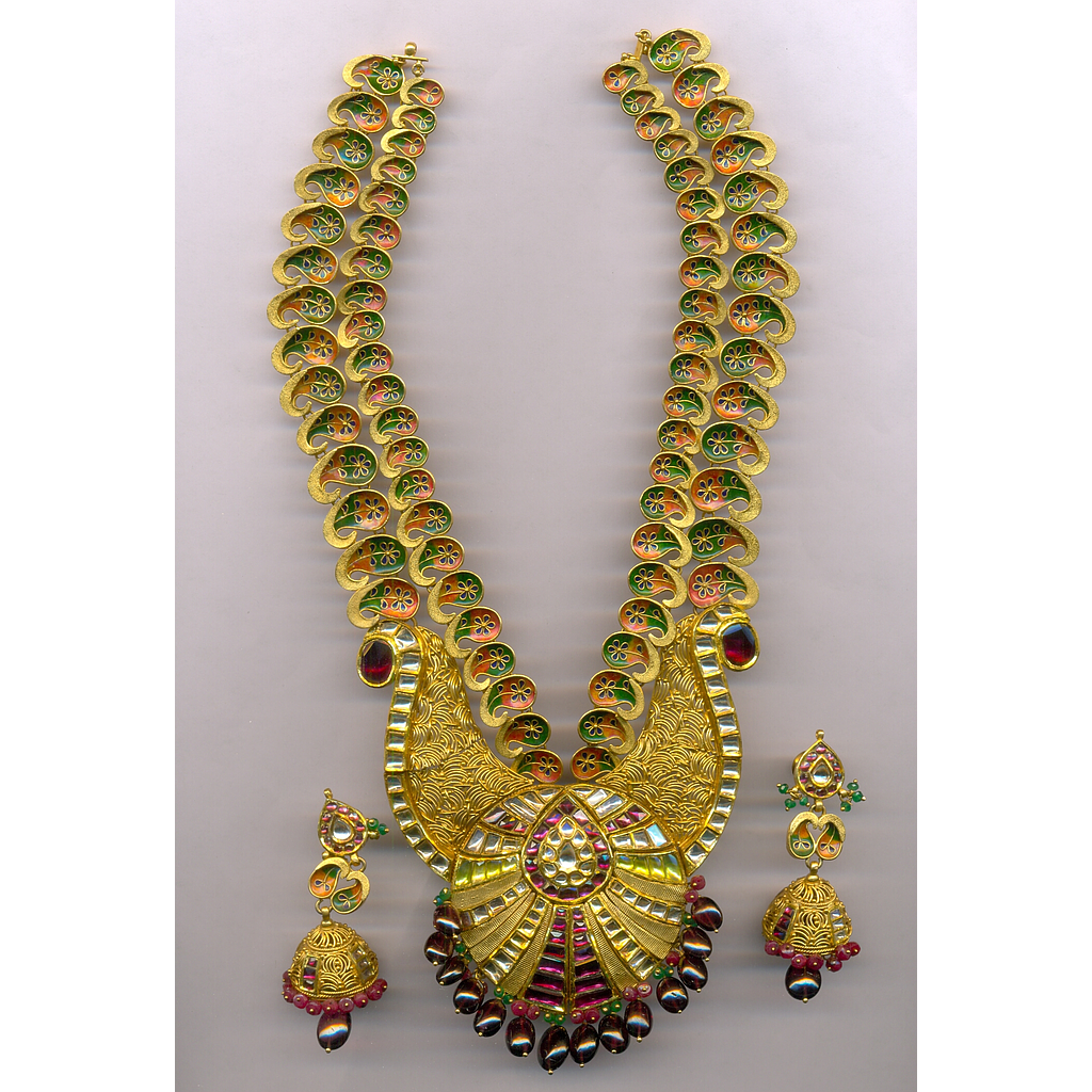GOLD HALF SET LONG KUNDAN EXCLUSIVE