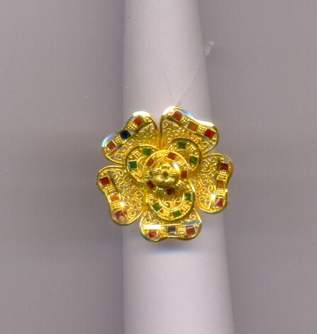 GOLD RING LADIES PLAIN FANCY