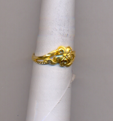GOLD RING LADIES PLAIN FANCY