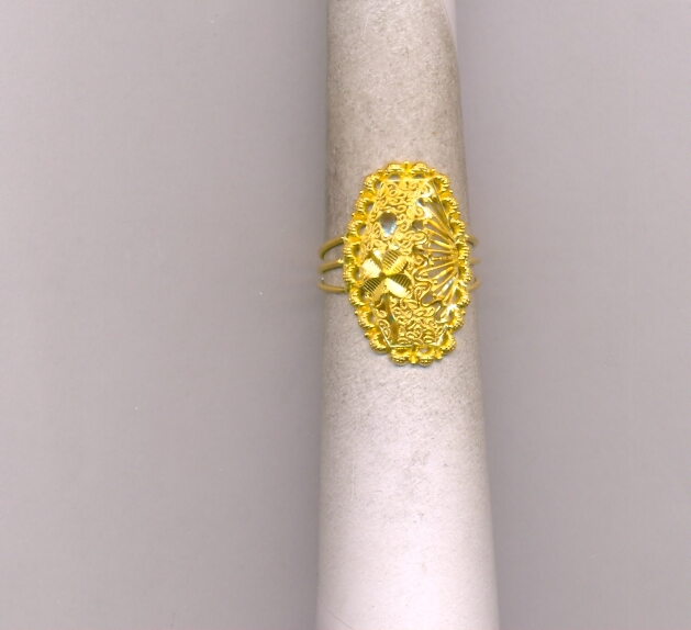 GOLD RING LADIES PLAIN FANCY