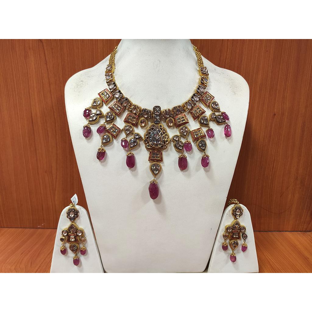 GOLD HALF SET KUNDAN