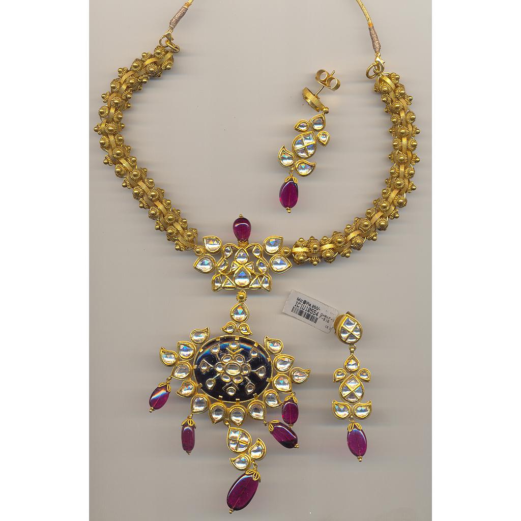 GOLD HALF SET KUNDAN