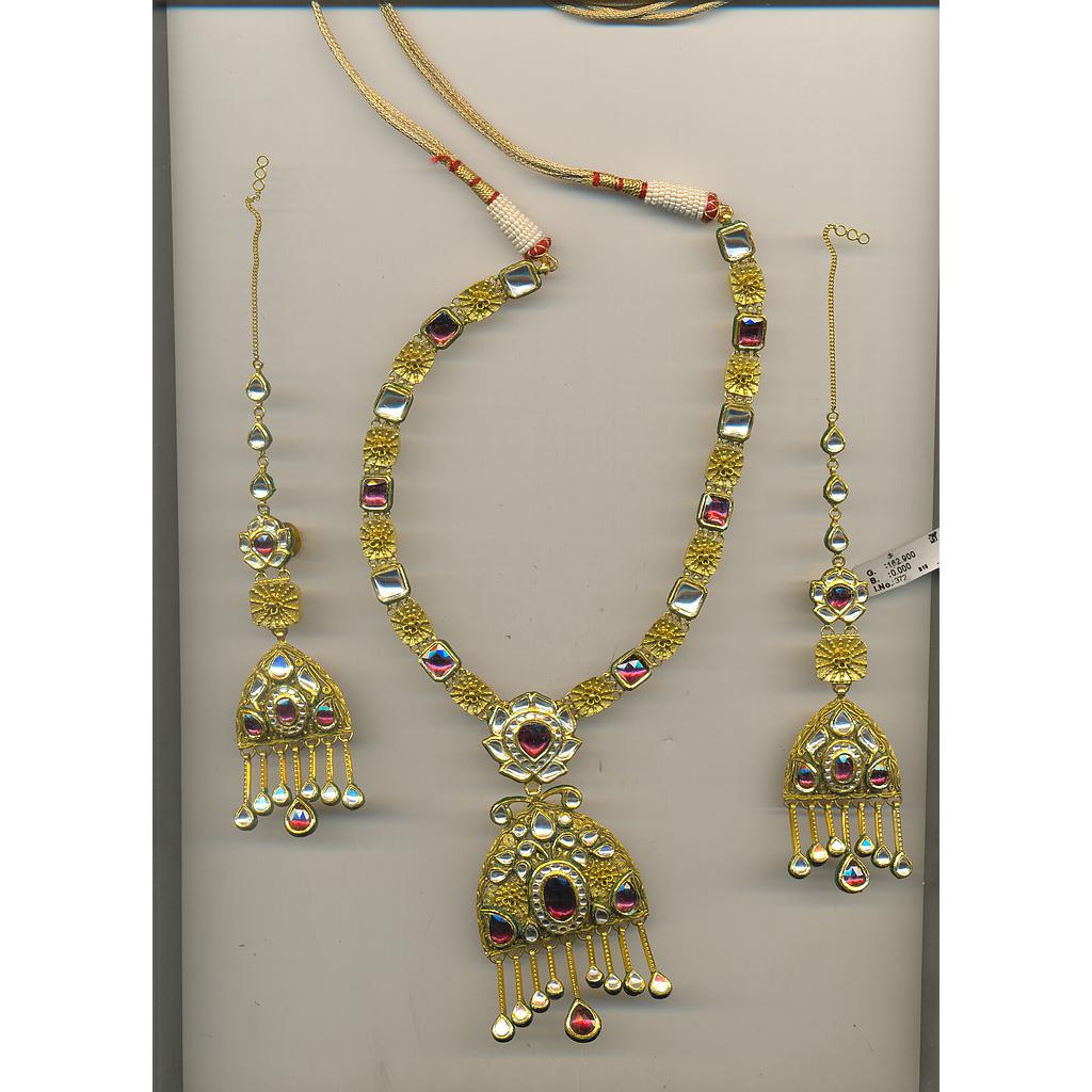 GOLD HALF SET KUNDAN