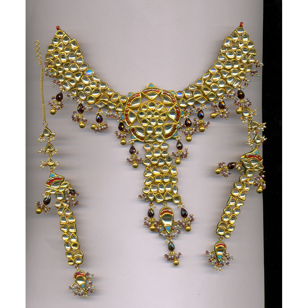 GOLD HALF SET KUNDAN