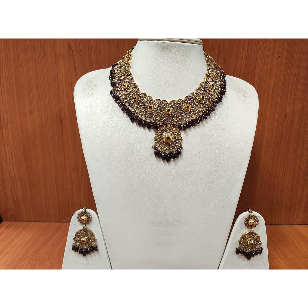GOLD HALF SET KUNDAN