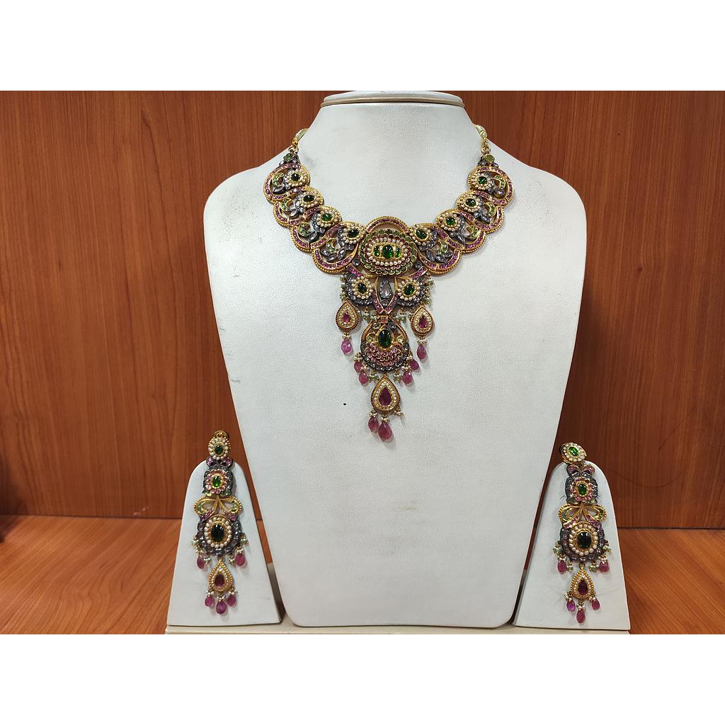 GOLD HALF SET KUNDAN