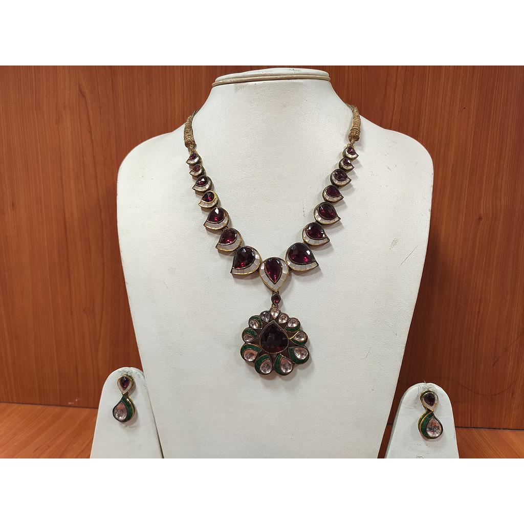 GOLD HALF SET KUNDAN