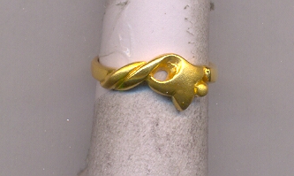 GOLD RING LADIES PLAIN FANCY