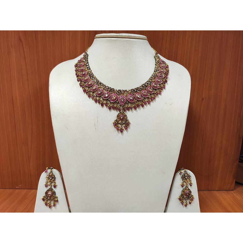GOLD HALF SET KUNDAN