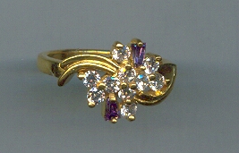 GOLD RING LADIES REALSTONE EXCLUSIVE